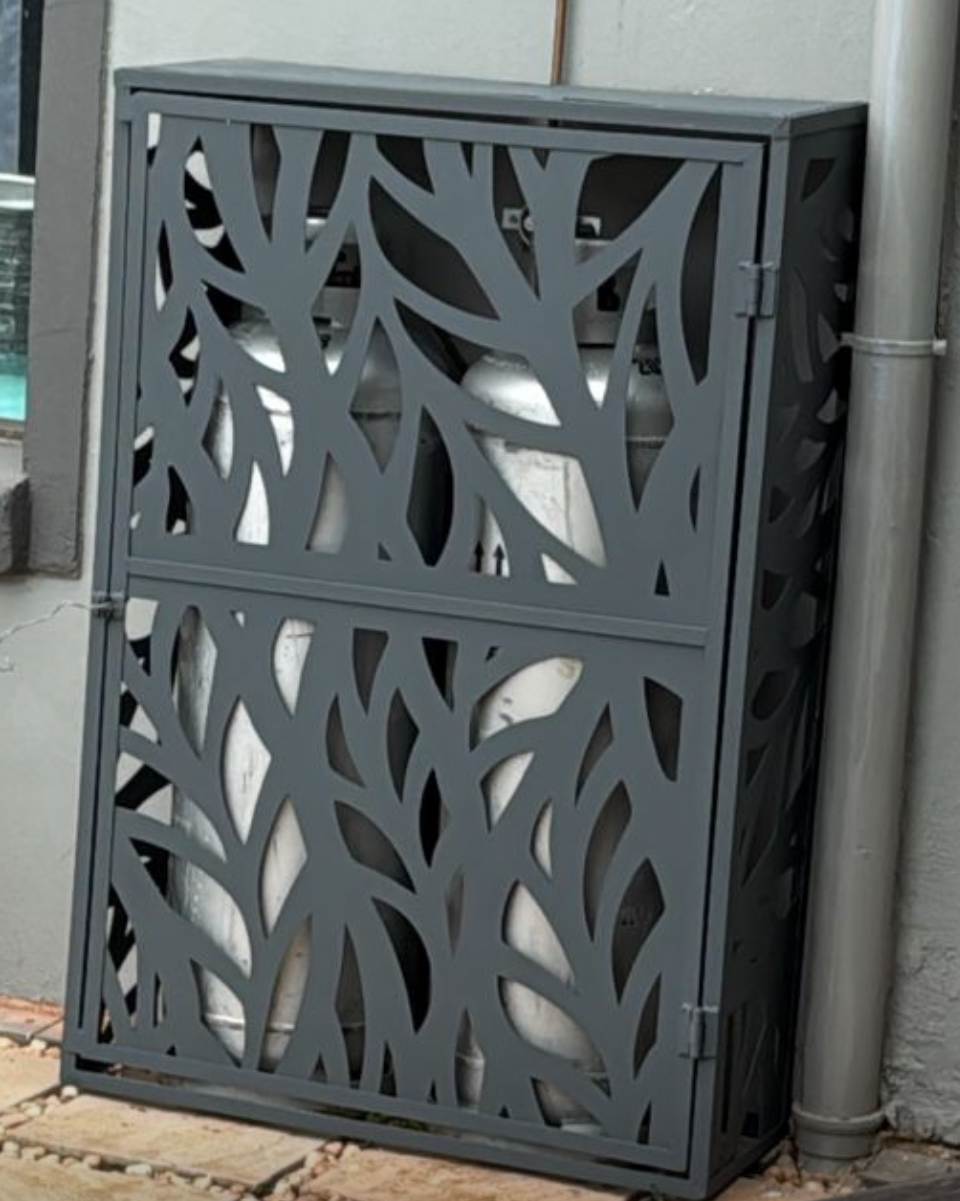 Grey Laser-Cut Security Gate