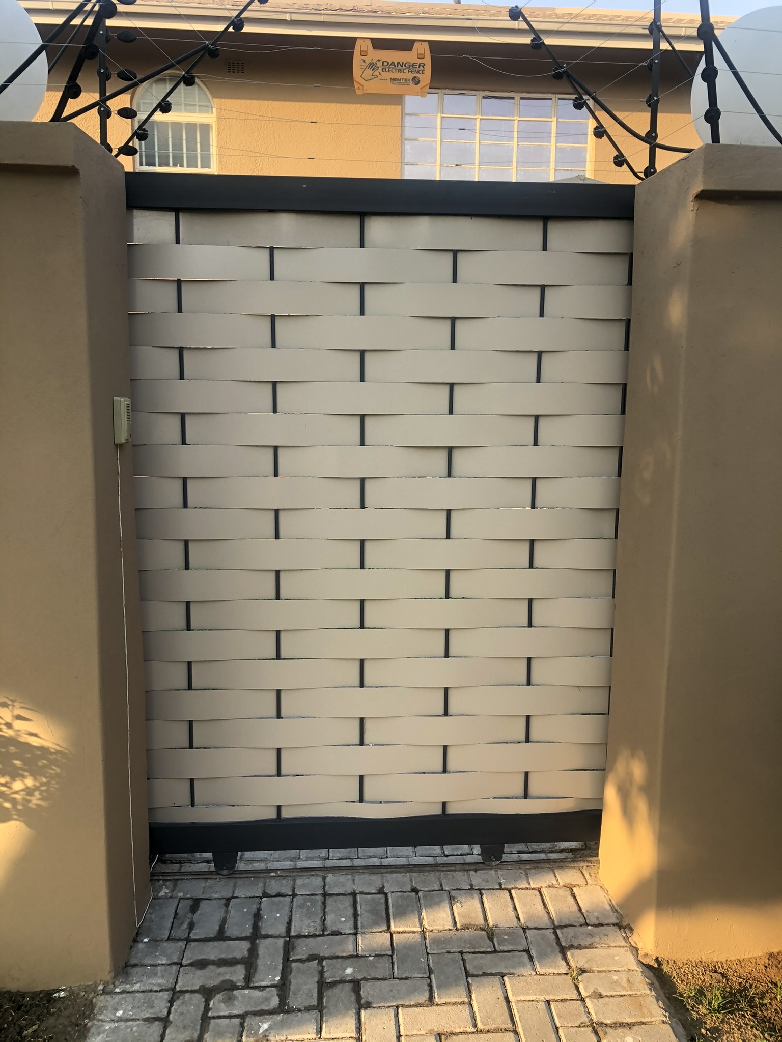 White Pedestrian Security Gate